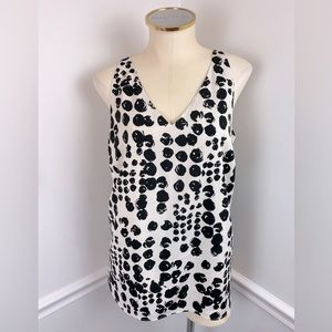 BANANA REPUBLIC Black & White Camisole Sleeveless Top | Size Large